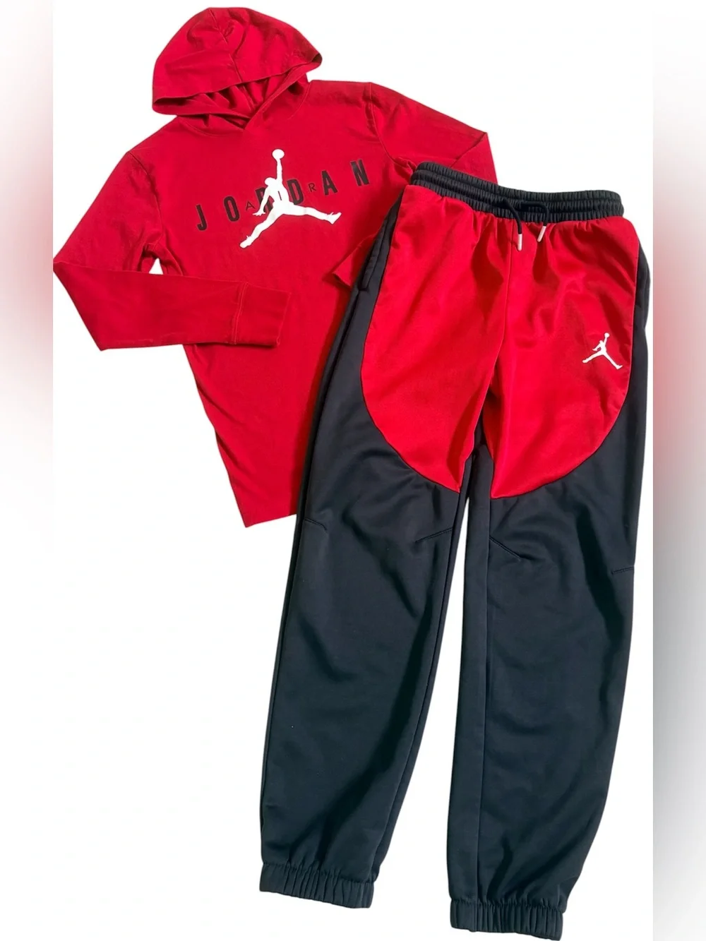 🔥 NIKE AIR JORDAN BOYS SIZE LARGE TOPS, HOODIES & JOGGERS CLOTHING BUNDLE!